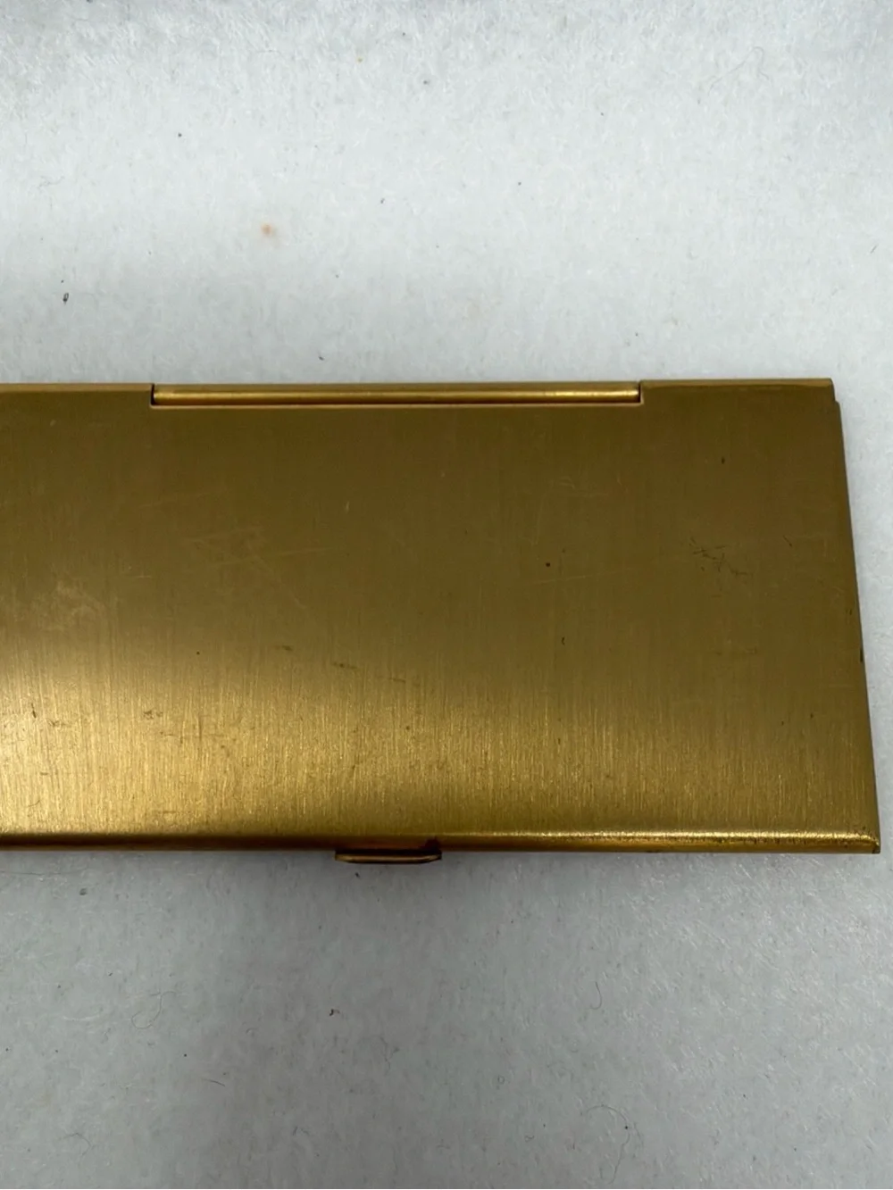 Vintage Brass Metal Postage Stamp Case